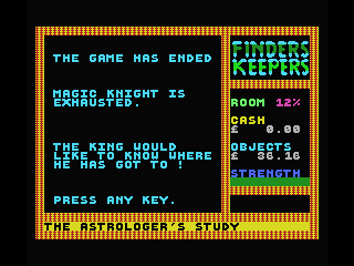 Finders Keepers screenshot 6 for MSX